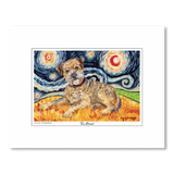 Border Terrier Starry Night Matted Print