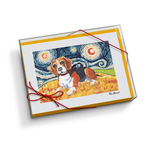 Beagle Starry Night Notecard Set