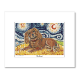 Cavalier King Charles Ruby Starry Night Matted Print