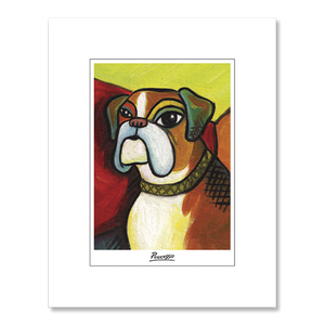 Boxer Pawcasso Matted Print