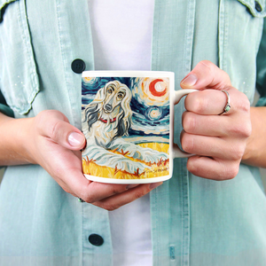 Afghan Hound (light) STARRY NIGHT Mug-15oz