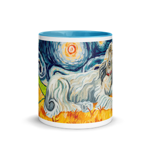 Afghan Hound Mug (blue & white)