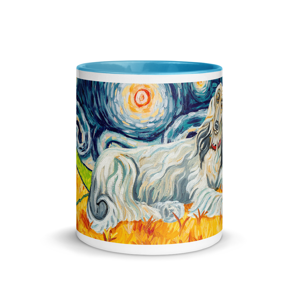 Afghan Hound Mug (blue & white)