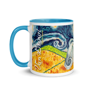 Afghan Hound Mug (blue & white)