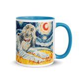 Afghan Hound Mug (blue & white)