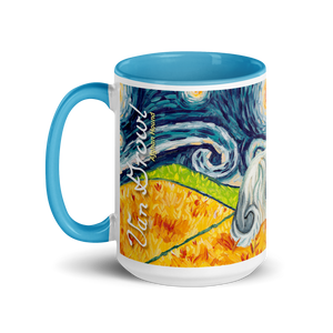 Afghan Hound Mug (blue & white)