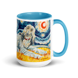 Afghan Hound Mug (blue & white)