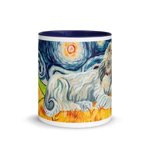 Afghan Hound Mug (blue & white)