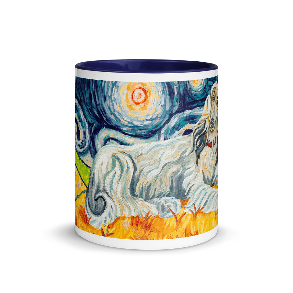 Afghan Hound Mug (blue & white)