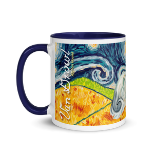 Afghan Hound Mug (blue & white)