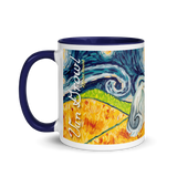 Afghan Hound Mug (blue & white)