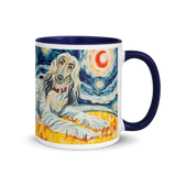 Afghan Hound Mug (blue & white)