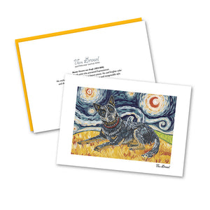 Australian Cattle Dog Starry Night Notecard Set