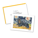 Afghan Black and Tan Starry Night Notecard Set