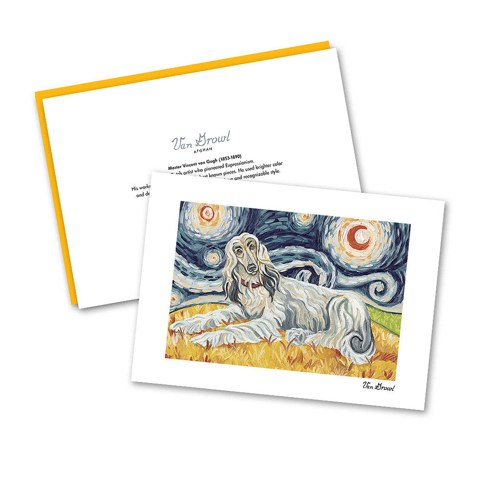 Afghan Cream Starry Night Notecard Set