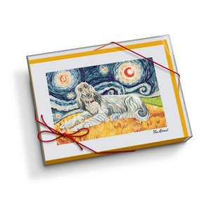 Afghan Cream Starry Night Notecard Set