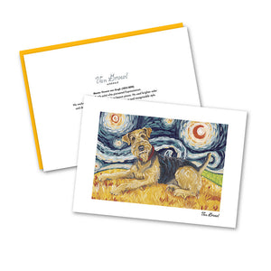 Airedale Starry Night Notecard Set