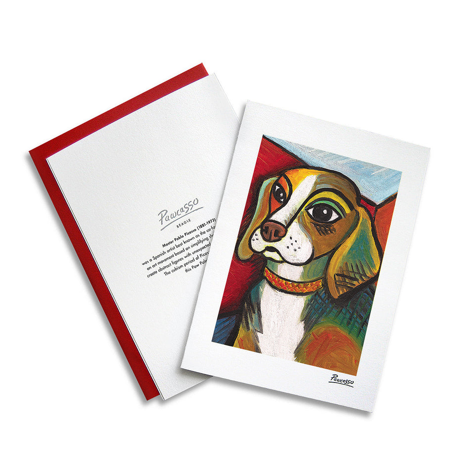Beagle Pawcasso Notecard Set