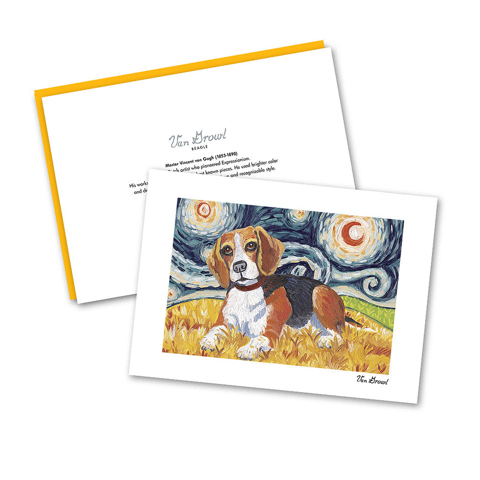 Beagle Starry Night Notecard Set