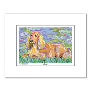 Dachshund Bonét Matted Print