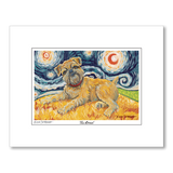 Brussels Griffon Starry Night Matted Print