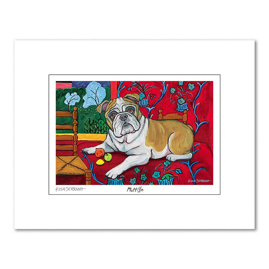 Bulldog Muttisse Matted Print