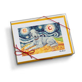 Bedlington Terrier Starry Night Terrier Notecard Set