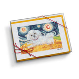 Bichon Frise Starry Night Notecard Set