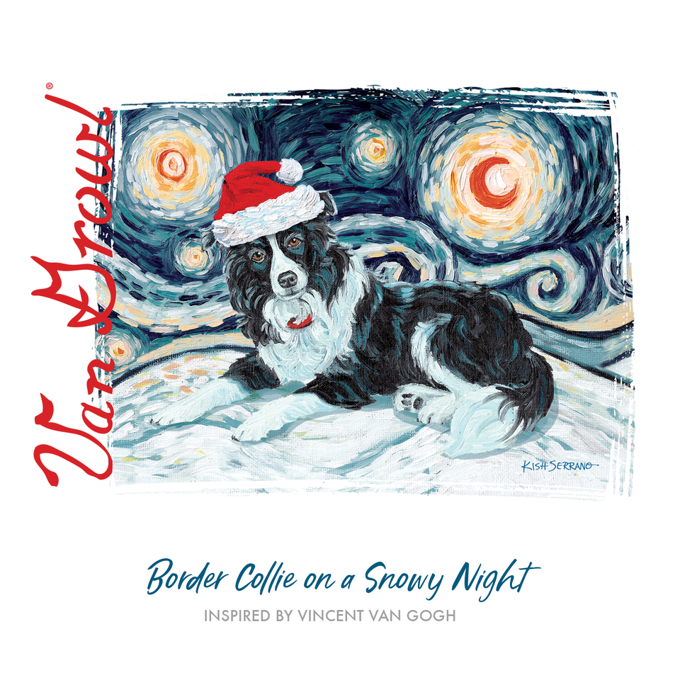 Border Collie Snowy Night Hoodie