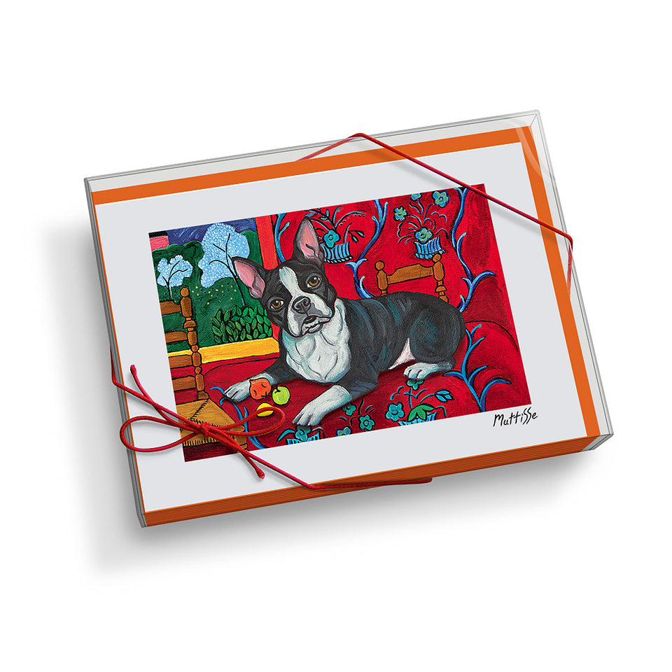 Boston Terrier Muttisse Notecard Set