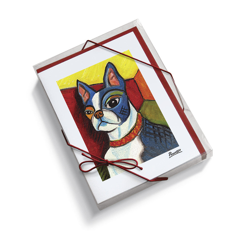 Boston Terrier Pawcasso Notecard Set