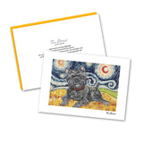 Cairn Terrier Dark Starry Night Notecard Set