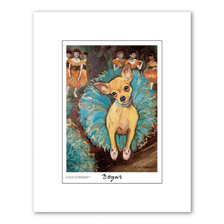 Chihuahua Dogas Matted Print
