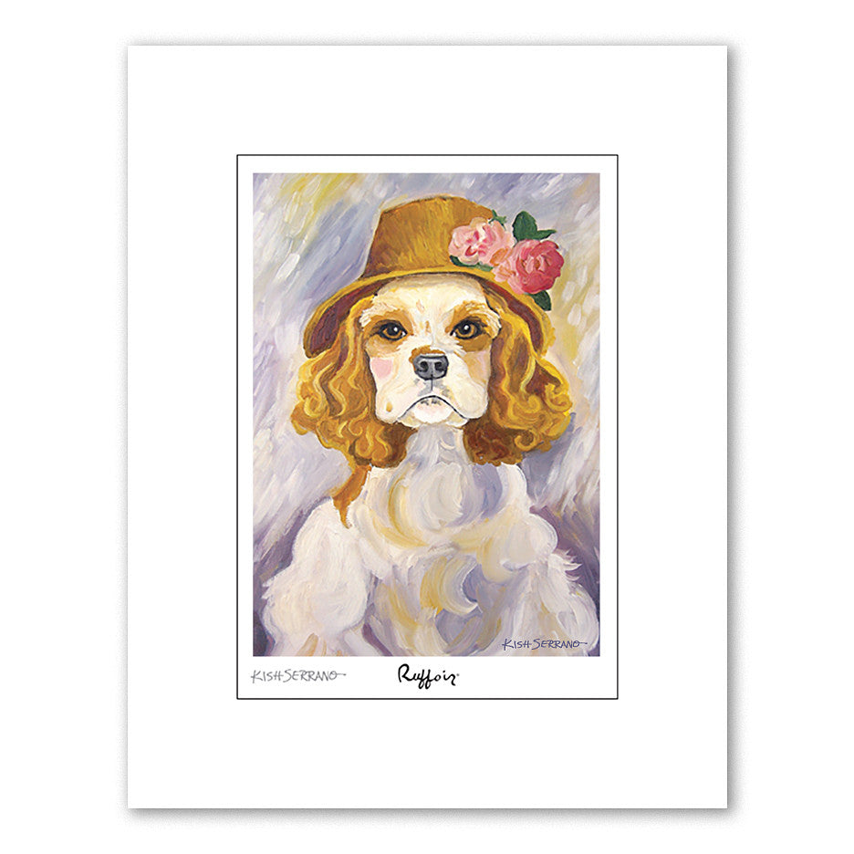 Cocker Spaniel Ruffoir Matted Print