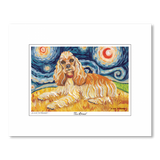 Cocker Spaniel Starry Night Matted Print