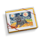 Cairn Terrier Dark Starry Night Notecard Set