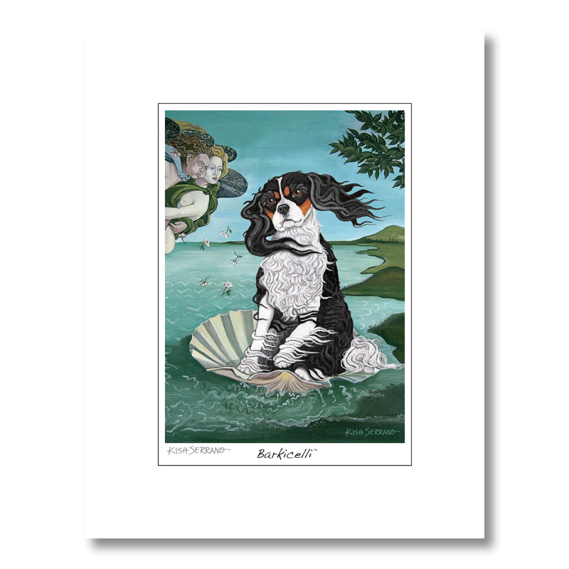 Cavalier King Charles Barkicelli Matted Print