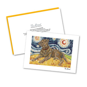 Chesapeake Bay Retriever Starry Night Notecard Set