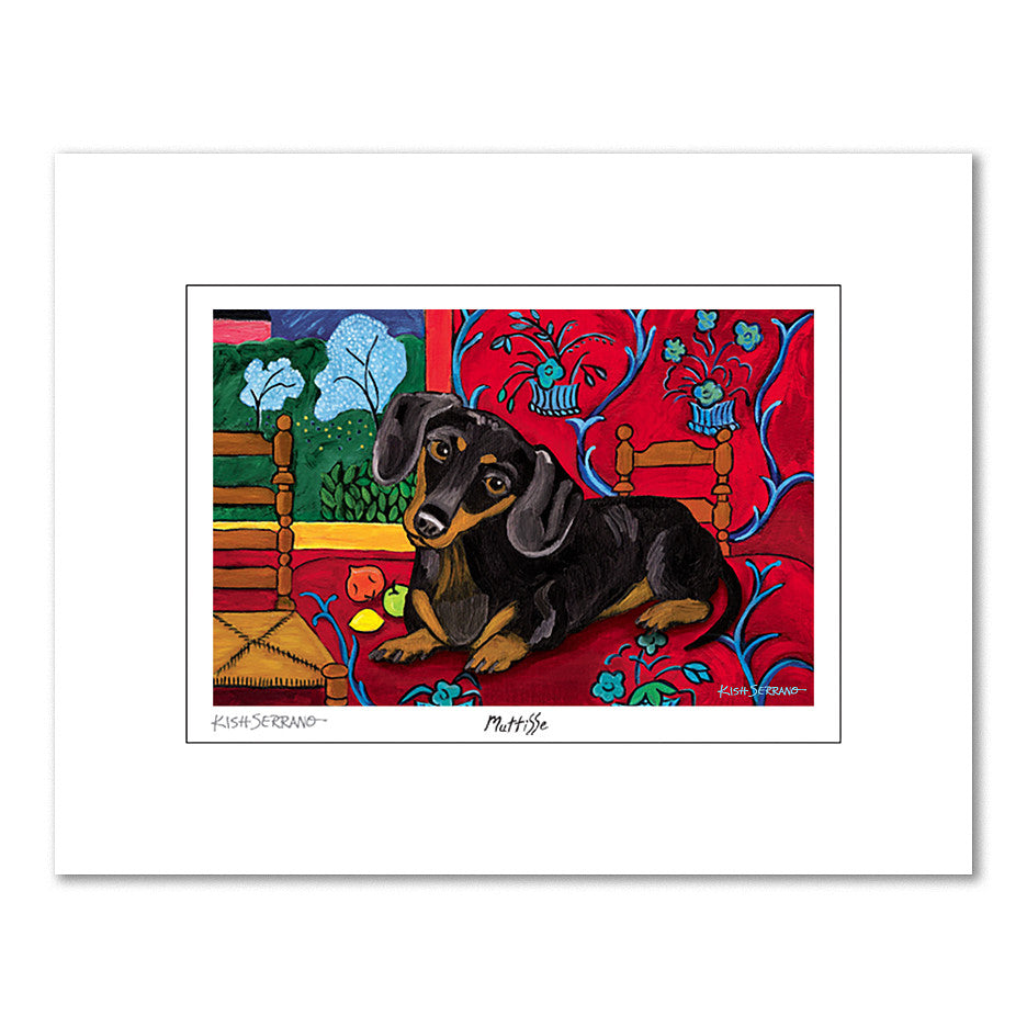 Dachshund Muttisse Matted Print