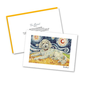 Doodle Cream Starry Night Notecard Set