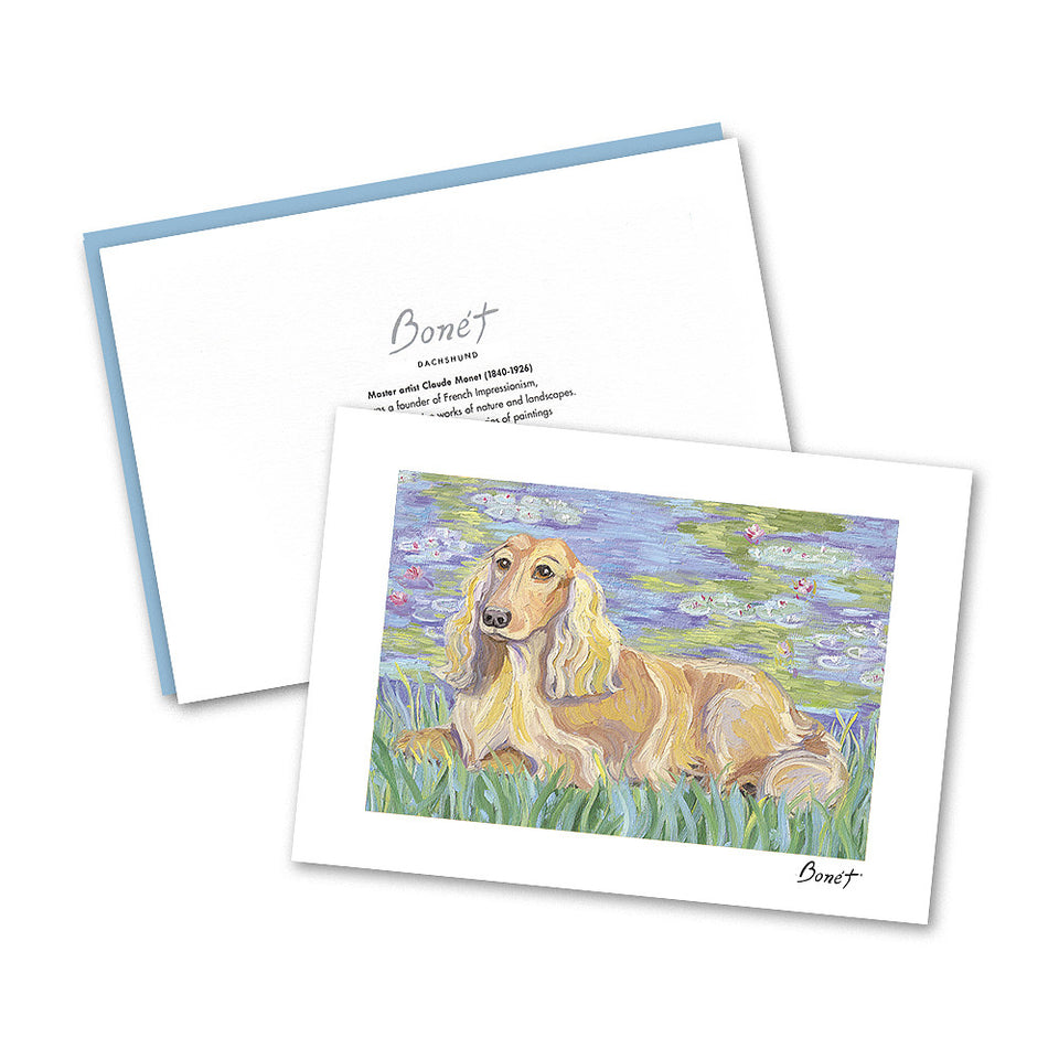 Dachshund Bonét Notecard Set