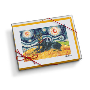 Doberman Starry Night Notecard Set