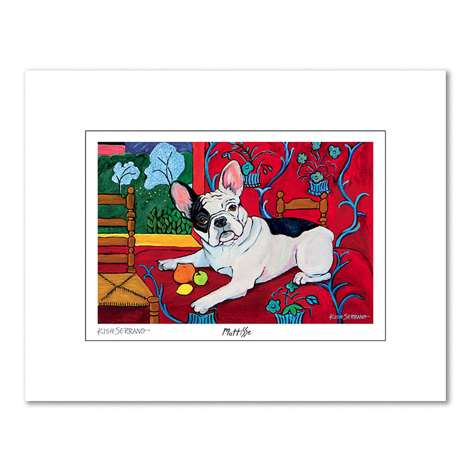 French Bulldog Muttisse Matted Print