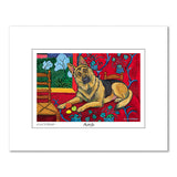 German Shepherd Muttisse Matted Print