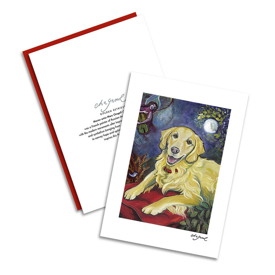 Golden Retriever Chagrowl Notecard Set