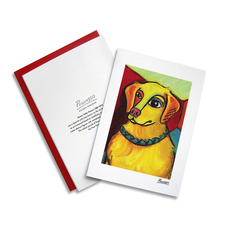 Golden Retriever Pawcasso Notecard Set