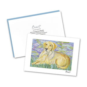 Golden Retriever Bonét Notecard Set