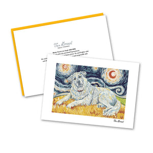 Great Pyrenees Starry Night Notecard Set