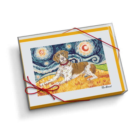 German Shorthair Pointer Starry Night Notecard Set