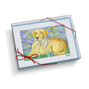 Golden Retriever Bonét Notecard Set